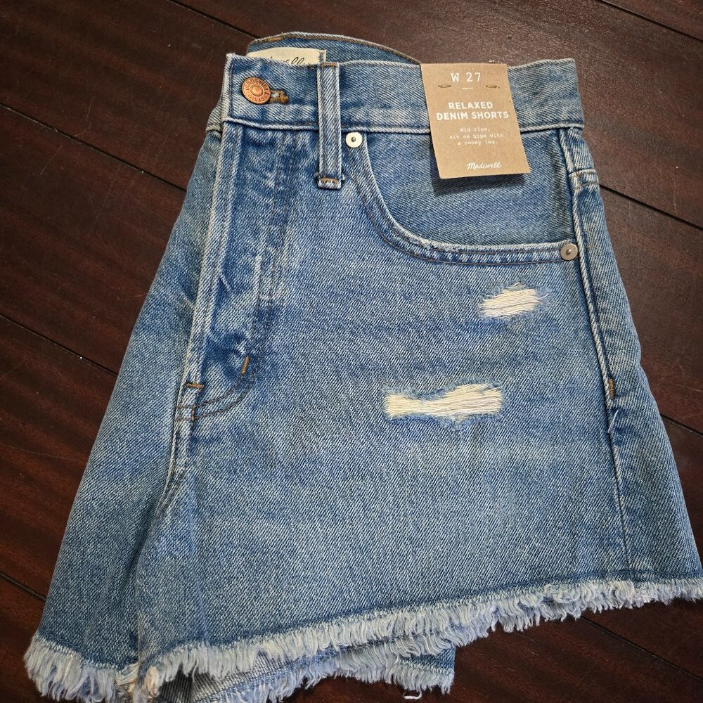 Madewell Relaxed Denim Shorts Sz 27 NWT
